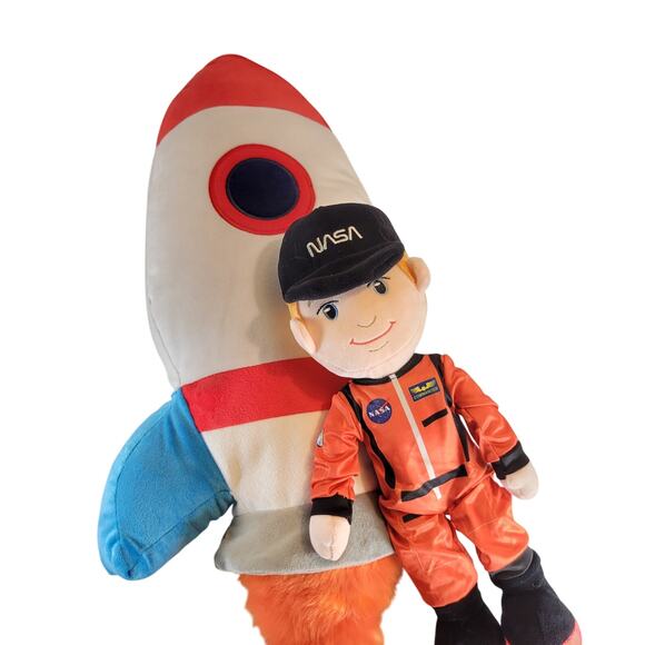 NASA Plush Astronaut Doll & Rocket Ship Toy Set 2023 Plushible 20" 16" Plushies - Picture 3 of 16